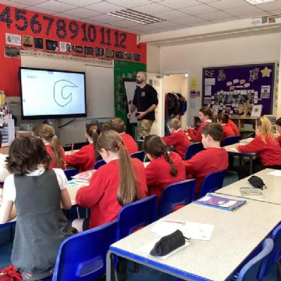 Chestnut class were treated to an excellent workshop with Dave from Word Guerrilla!