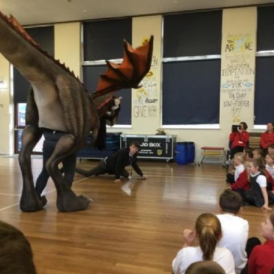 We had a fantastic day with a visit from a dragon. The dragon inspired the whole school to write!