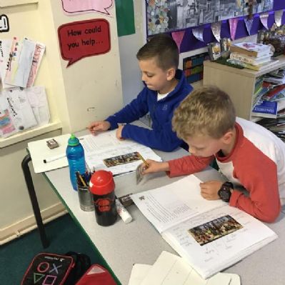 Birch class celebrating vocabulary day