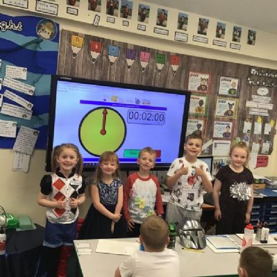 Birch class shared new vocabulary and the definitions for new words.