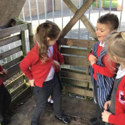 Blossom class enjoyed retelling a story from the Bible of 'Jonah and the big fish'.