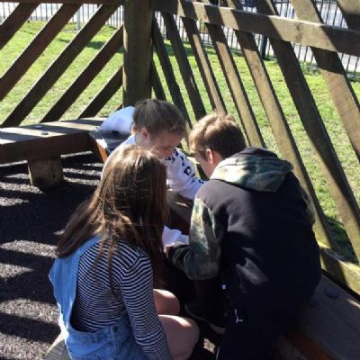 Beech class enjoyed their outdoor learning as a way to learn their important Y5 spellings.