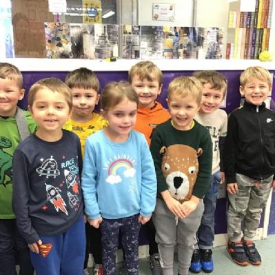 Elm class dressed up for Children in Need!