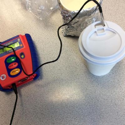 Beech class carried out a comparative test to explore which materials would make the best thermal insulators and would help to keep the teachers' coffee warmer for longer when they are on break duty.