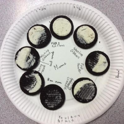 We worked with a partner to investigate and explore the different phases of the moon.