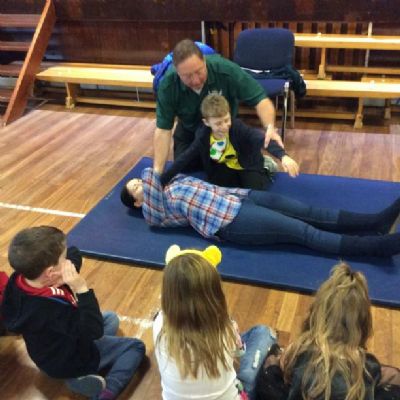 Chorley Angels came in to teach us first aid skills.