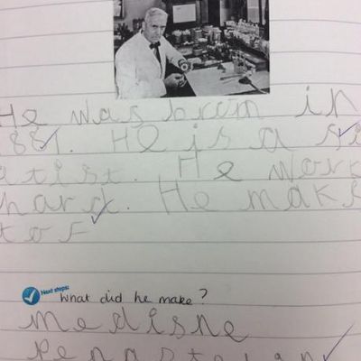 We found out about Alexander Fleming and his work.