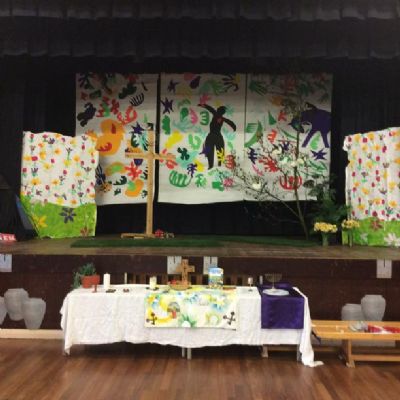 As a school family, we come together to create our garden.