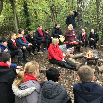 Bible stories around the camp fire!