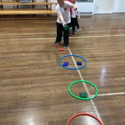 Jumping and under arm throw