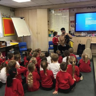 Blossom and Ash really enjoyed the visit from Sean Perkins the author and illustrator today.