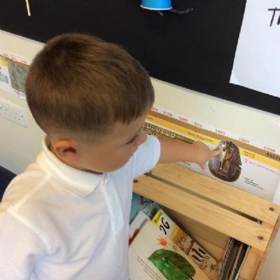 George from Ash class has been busy showing off his knowledge about Ancient Egyptians.