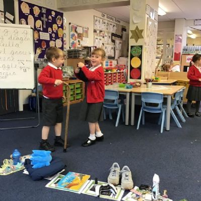 EYFS have been learning all about themselves as part of their provision.